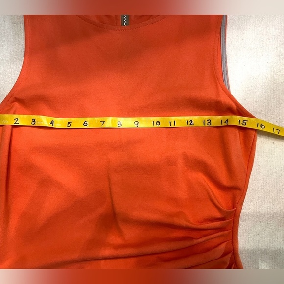 KENNETH COLE Orange ruched waist sheath dress size 6. - Picture 12 of 15